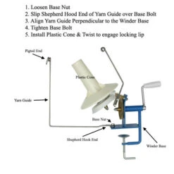 Rosie's Jumbo Yarn Ball Winder -Sewing Supplies Store Instructions 76718.1587132765