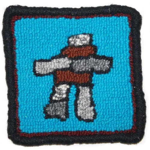 Complete Coaster Rug Hooking Kit - Inuksuk 3 Complete Coaster Rug Hooking Kit - Inuksuk