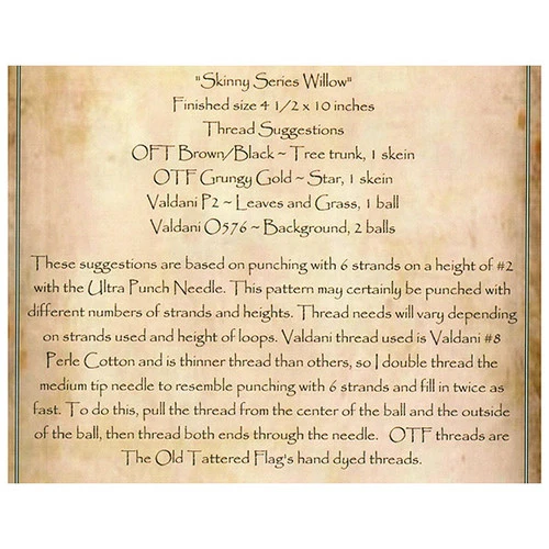 Punch Needle Pattern - Skinny Willow 4 Punch Needle Pattern - Skinny Willow - Image 2