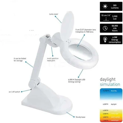 Daylight LED Table Magnifying Lamp 4 Daylight LED Table Magnifying Lamp - Image 2
