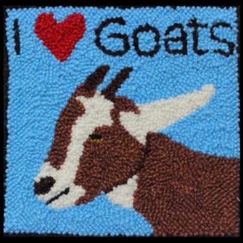 Rug Punch Kit - I Love Goats 3 Rug Punch Kit - I Love Goats